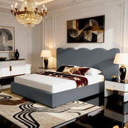 Belson 'Corona' Luxury Vintage Bed with Crown Shaped HeadBoard and Optional Ottoman Storage