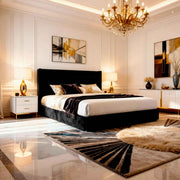 Belsogno 'Dolce Notte' Luxury Bed with Hand-Tufted Chesterfield Headboard and Optional Ottoman Storage