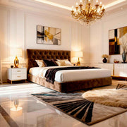 Belsogno 'Dolce Notte' Luxury Bed with Hand-Tufted Chesterfield Headboard and Optional Ottoman Storage